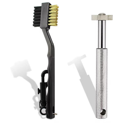 Golf Club Brush and Sharpener Set - 2-Piece Grooving Tool and Cleaner Kit for Putter and Wedge Accessories