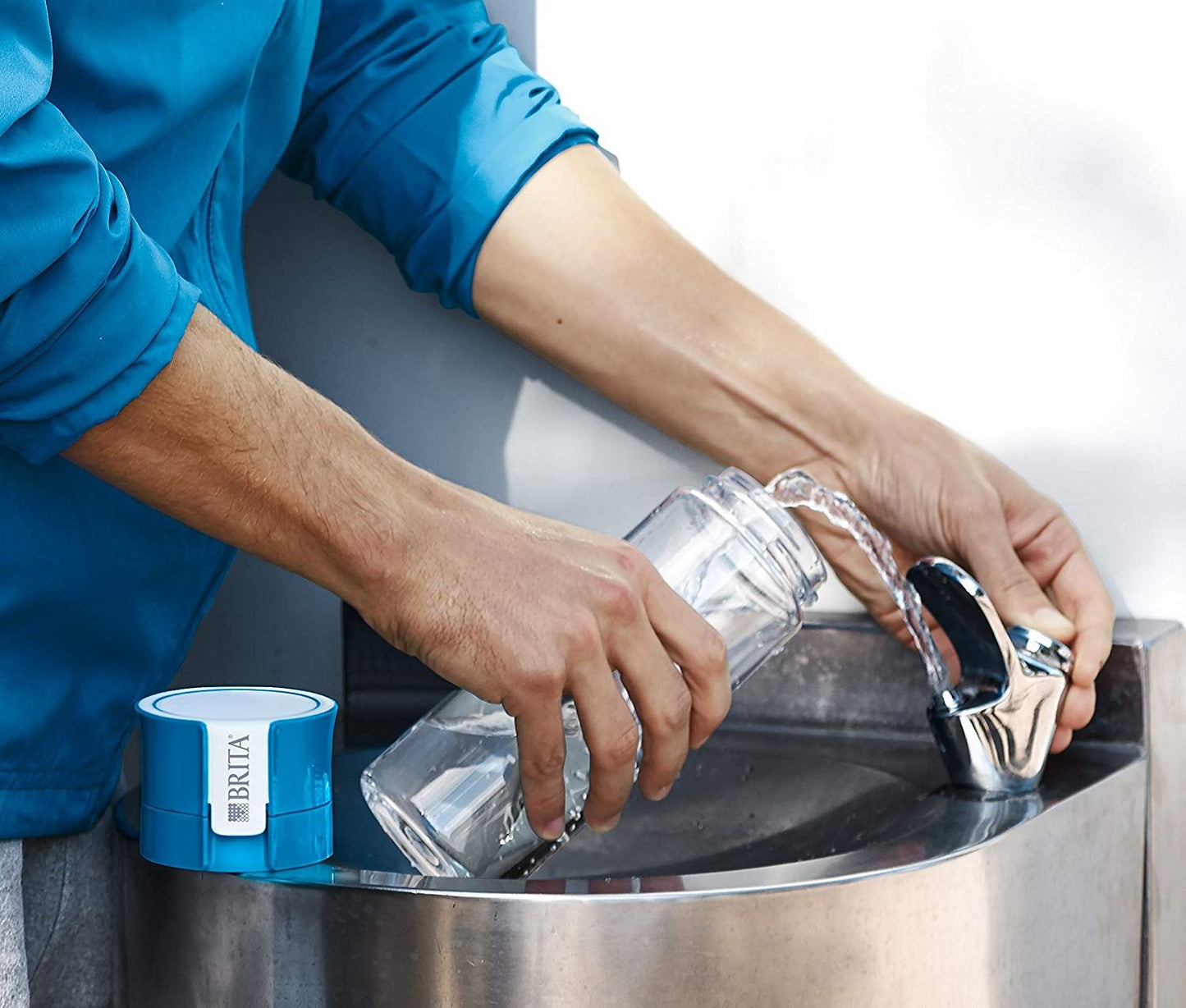 BRITA Fill + Go Vital Water Bottle 0.6L with Microdisc Filter Cartridges