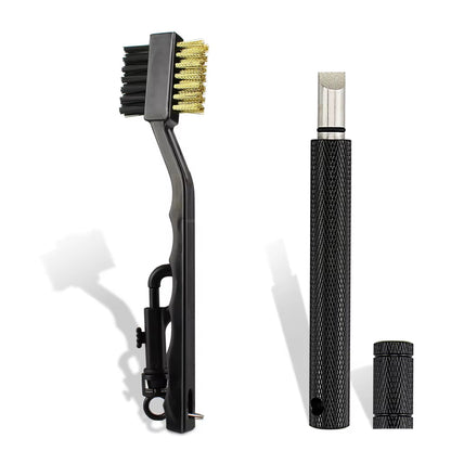 Golf Club Brush and Sharpener Set - 2-Piece Grooving Tool and Cleaner Kit for Putter and Wedge Accessories