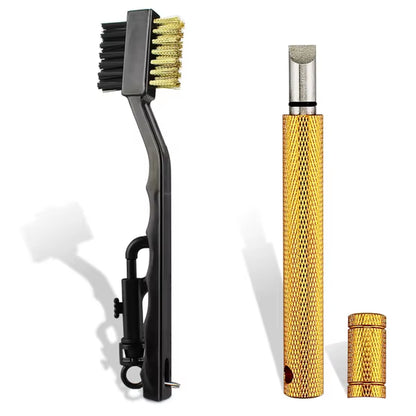 Golf Club Brush and Sharpener Set - 2-Piece Grooving Tool and Cleaner Kit for Putter and Wedge Accessories