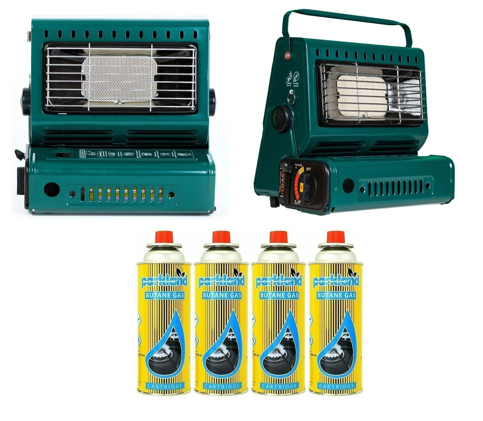 Portable Butane Gas Heater Stove Safe Grill Carry Handle Outdoor Camping 1.3KV