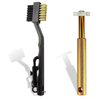 Golf Club Brush and Sharpener Set - 2-Piece Grooving Tool and Cleaner Kit for Putter and Wedge Accessories