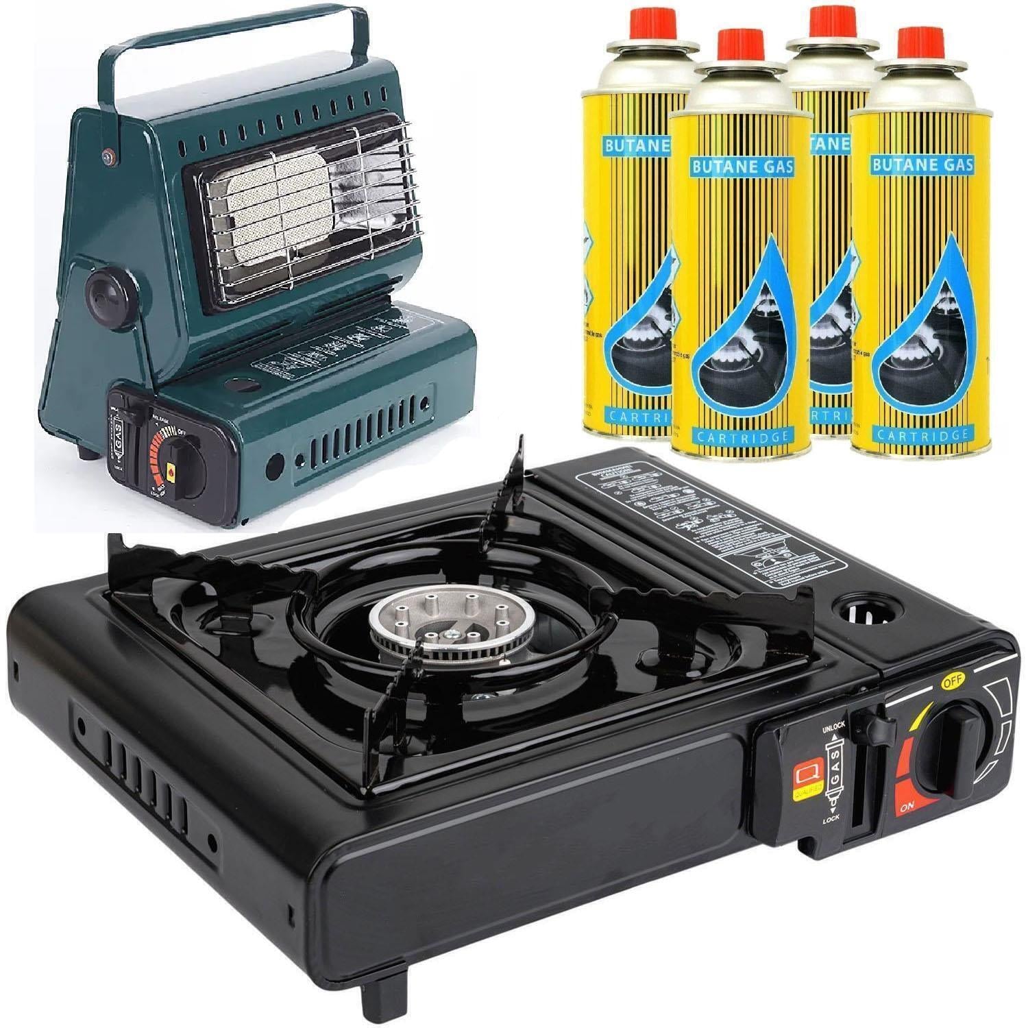 Portable Butane Gas Heater Stove Safe Grill Carry Handle Outdoor Camping 1.3KV