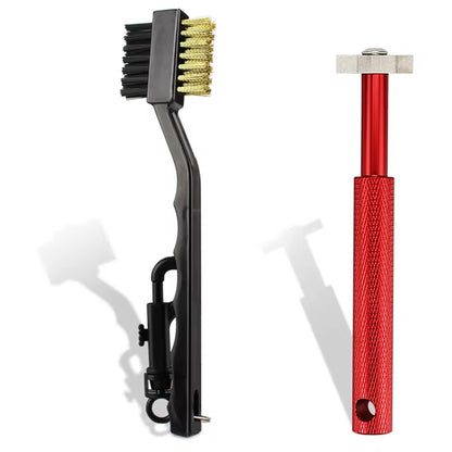 Golf Club Brush and Sharpener Set - 2-Piece Grooving Tool and Cleaner Kit for Putter and Wedge Accessories