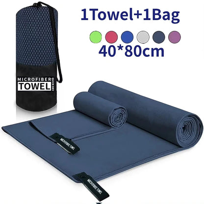 Ultra-Light Quick-Drying Sports Towel - 40x80 cm - Perfect for Swimming, Gym, Fitness, Camping, Running, and Beach Adventures - Choose from Blue, Grey, Green, or Orange!
