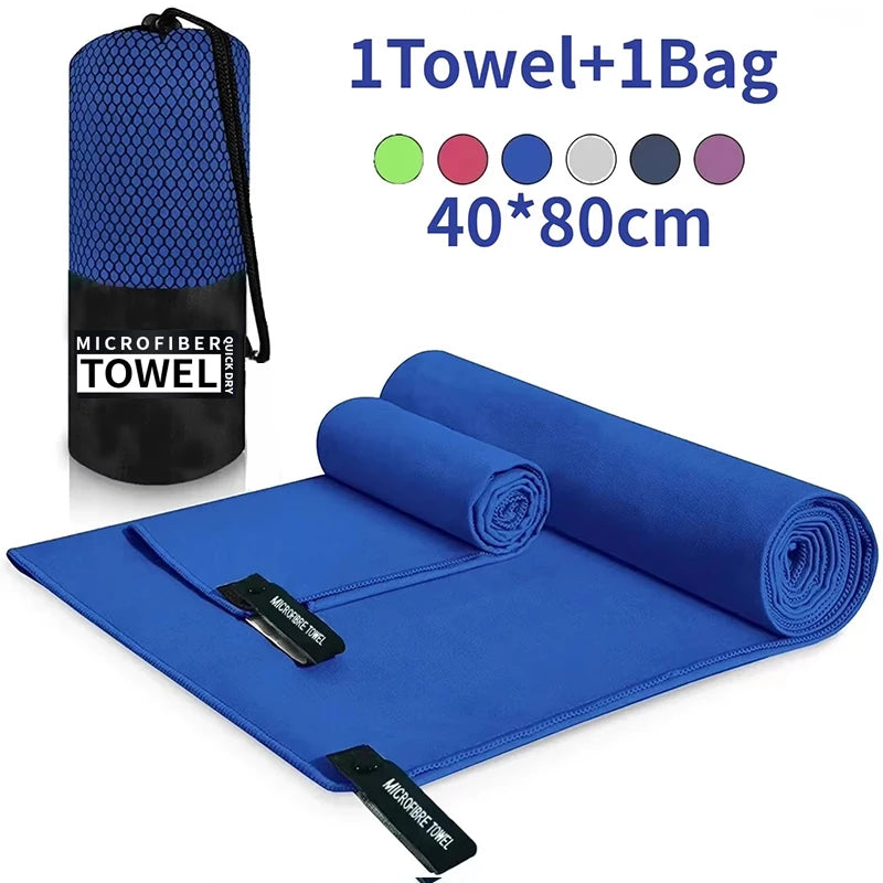 Ultra-Light Quick-Drying Sports Towel - 40x80 cm - Perfect for Swimming, Gym, Fitness, Camping, Running, and Beach Adventures - Choose from Blue, Grey, Green, or Orange!
