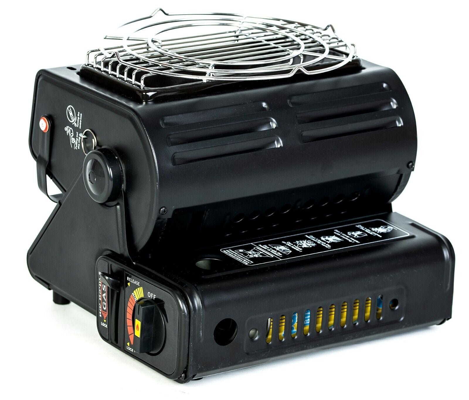 Portable Butane Gas Heater Stove Safe Grill Carry Handle Outdoor Camping 1.3KV