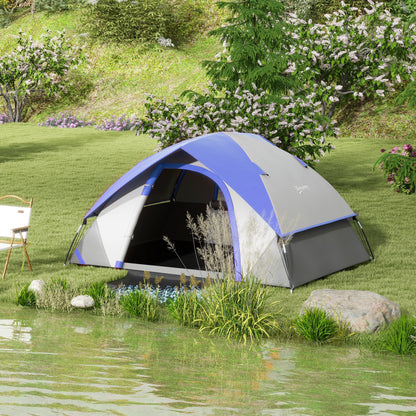 Camping Tent for 2 Person with Sewn-In Groundsheet, 3000Mm Waterproof
