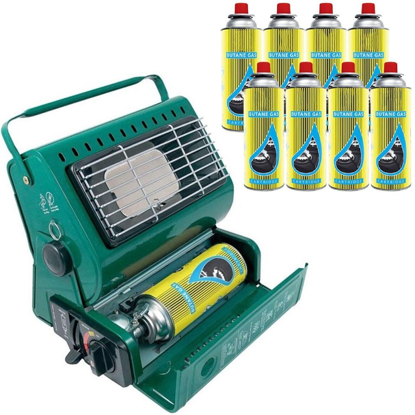 Portable Butane Gas Heater Stove Safe Grill Carry Handle Outdoor Camping 1.3KV